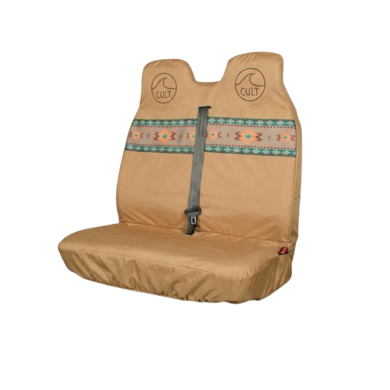 Double front seat cover AZTEC Brown