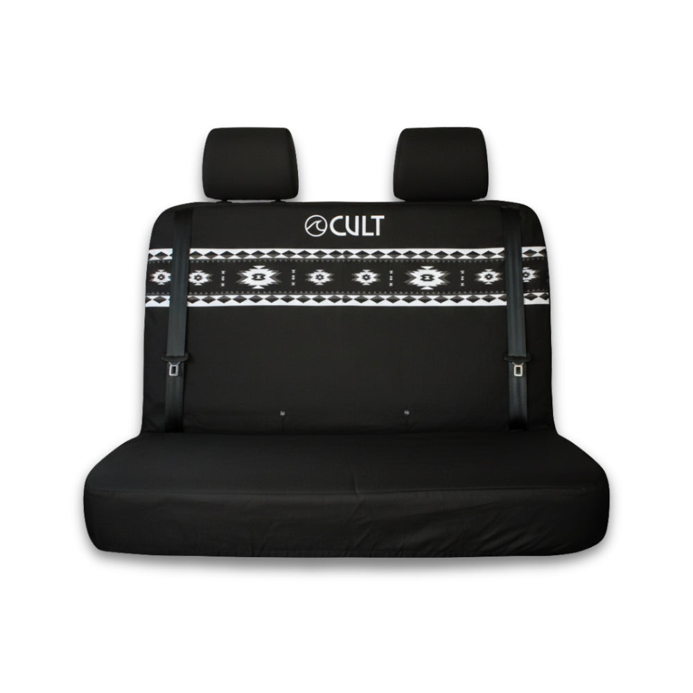 California Double Back Seat Cover AZTEC BLACK & WHITE