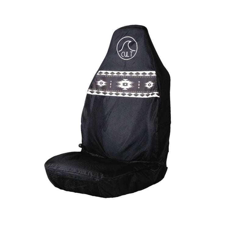 Single seat cover Aztec Black and White