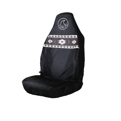 Single seat cover Aztec Black and White