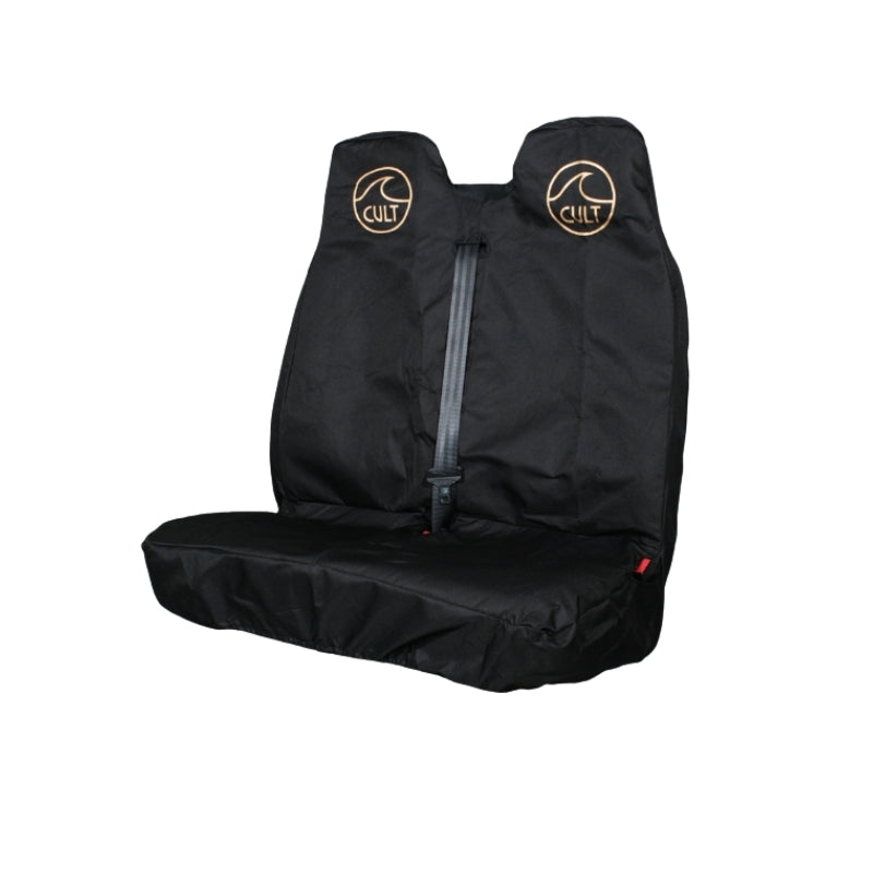 Double front seat cover BLACK