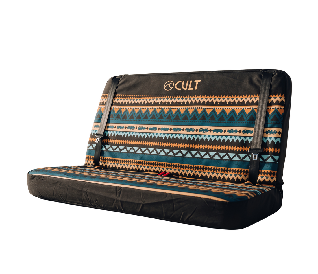 California Double Back Seat Cover INDI BLUE (Headrest covers not included)