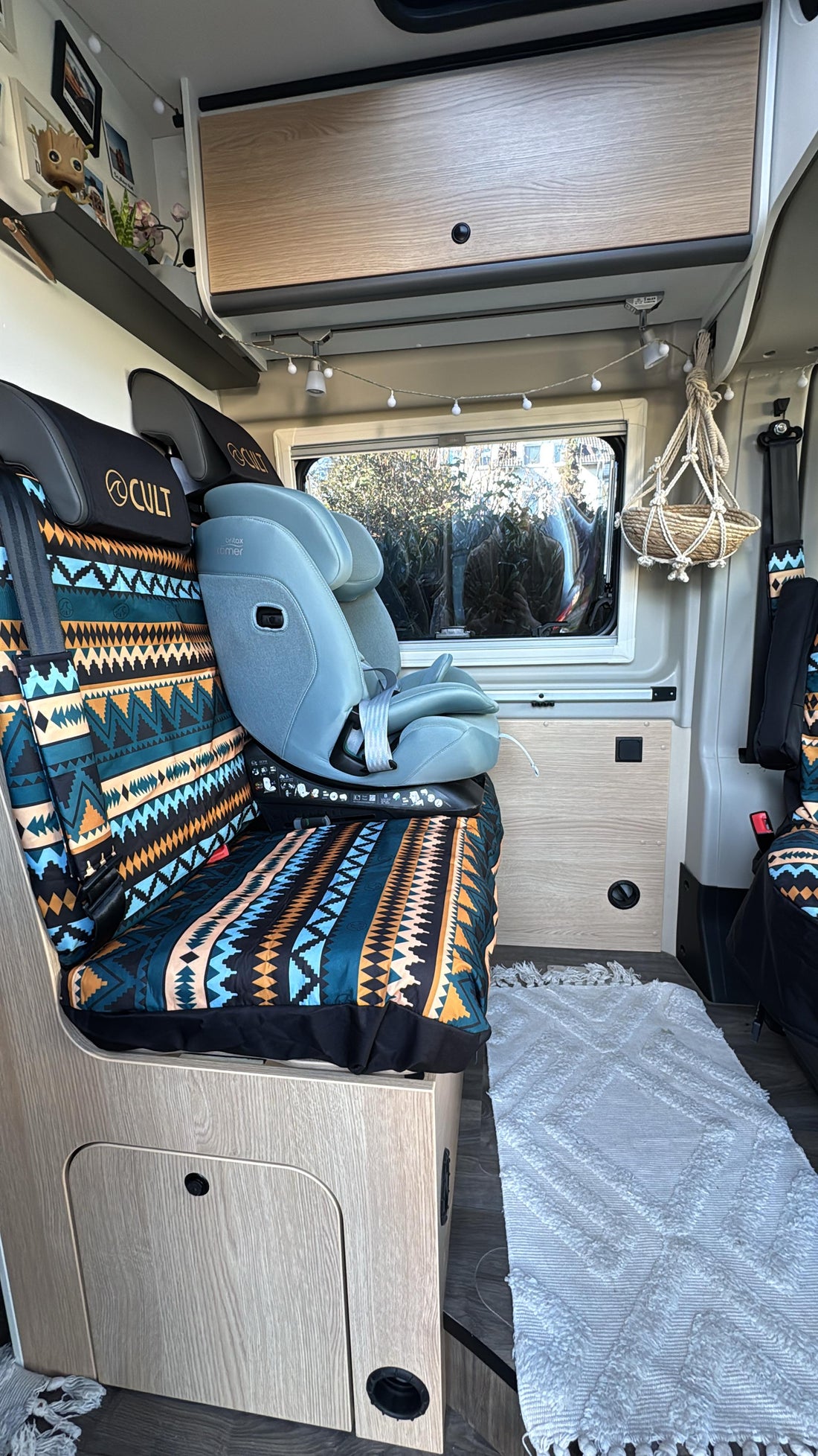 Campervan Back Bench Seat Cover BLACK