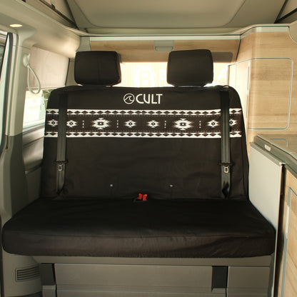 California Double Back Seat Cover BLACK (Headrest covers not included)