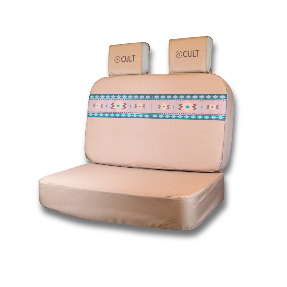 Funda para asiento trasero de autocaravana, color marrón azteca