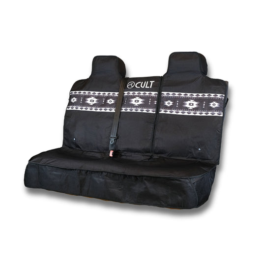 Car Back Seat Cover AZTEC BLACK & WHITE