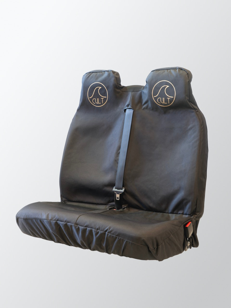 Double seat cover BLACK