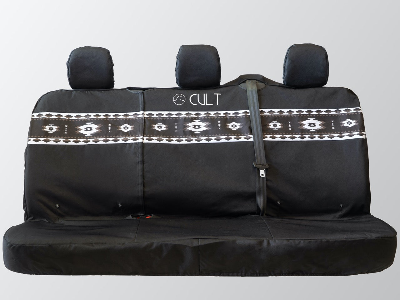 Triple Back seat cover AZTEC Black and White