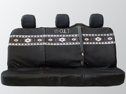 Triple Back seat cover AZTEC Black and White