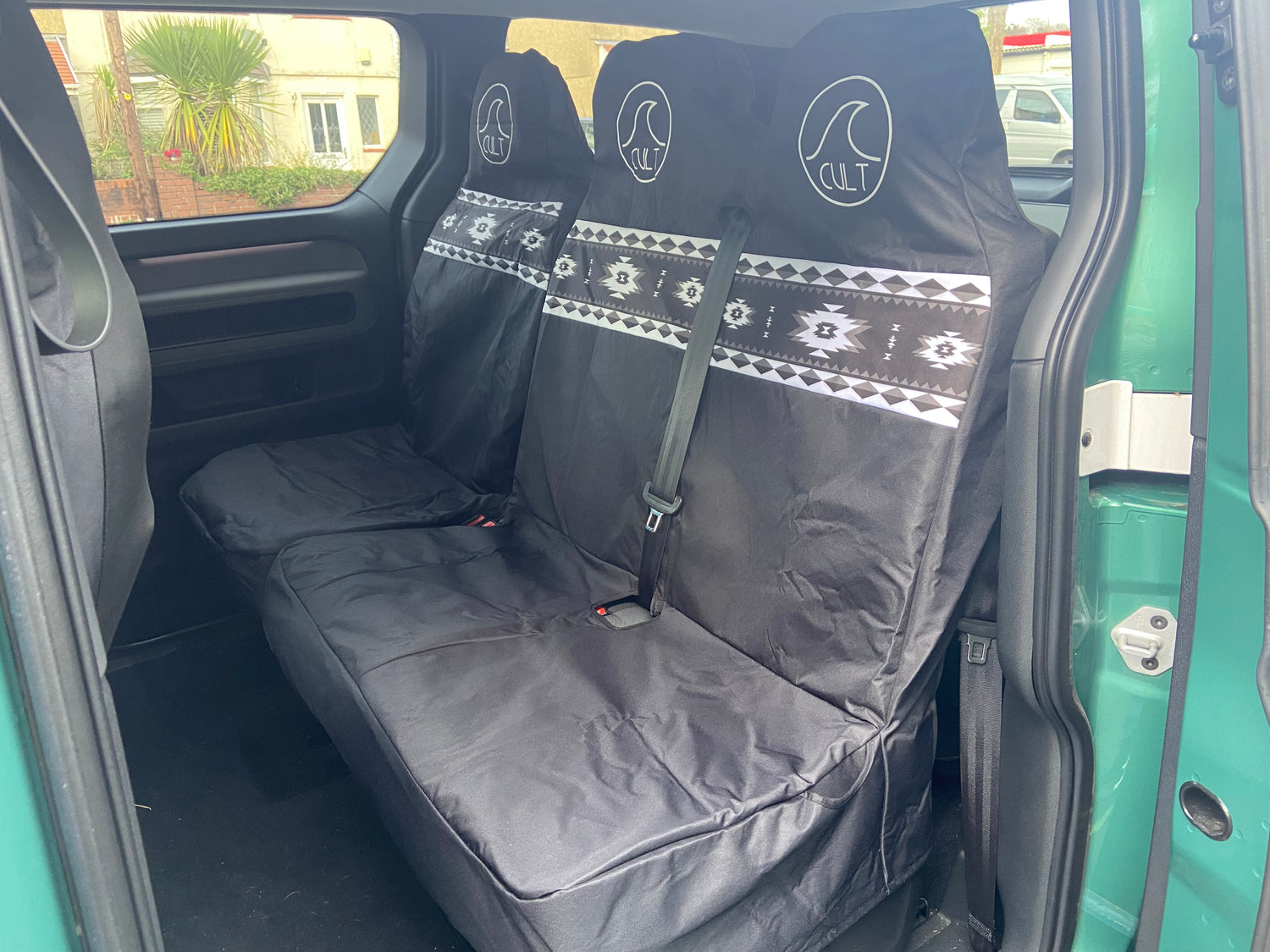 Double front seat cover INDI Brown