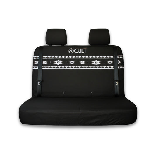 California Double Back Seat Cover AZTEC BLACK & WHITE
