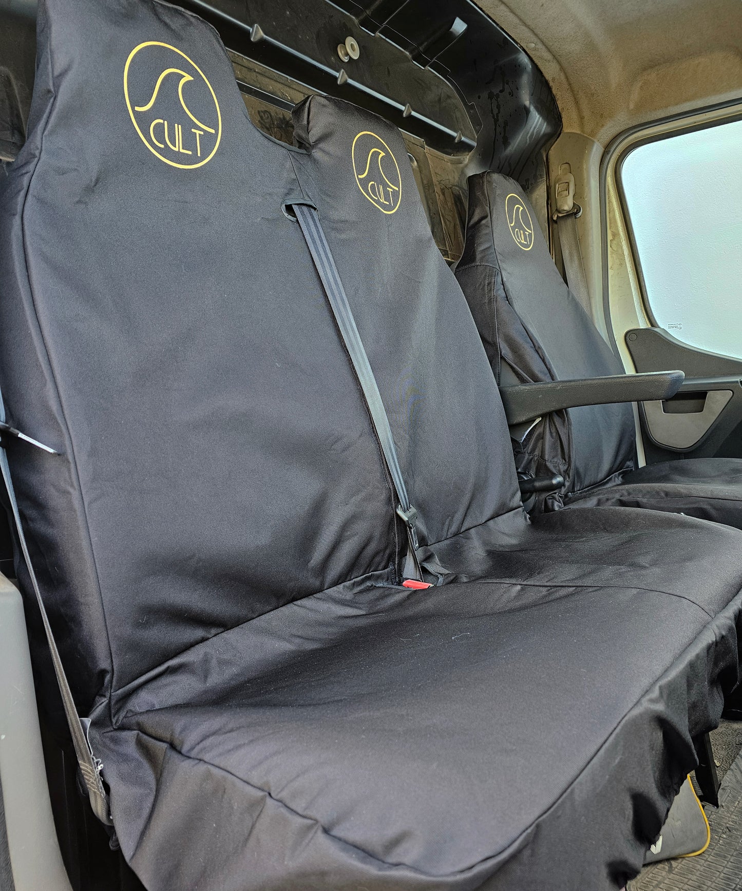 Double seat cover BLACK