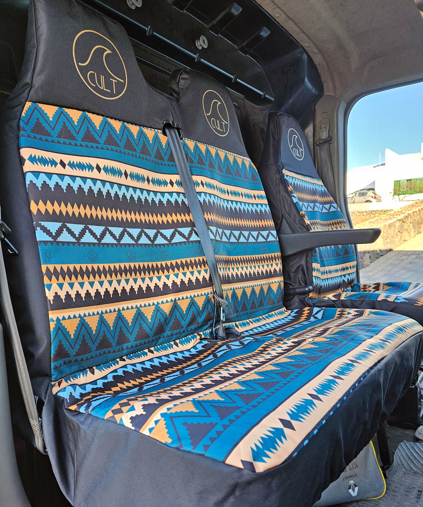 Double seat cover INDI Blue