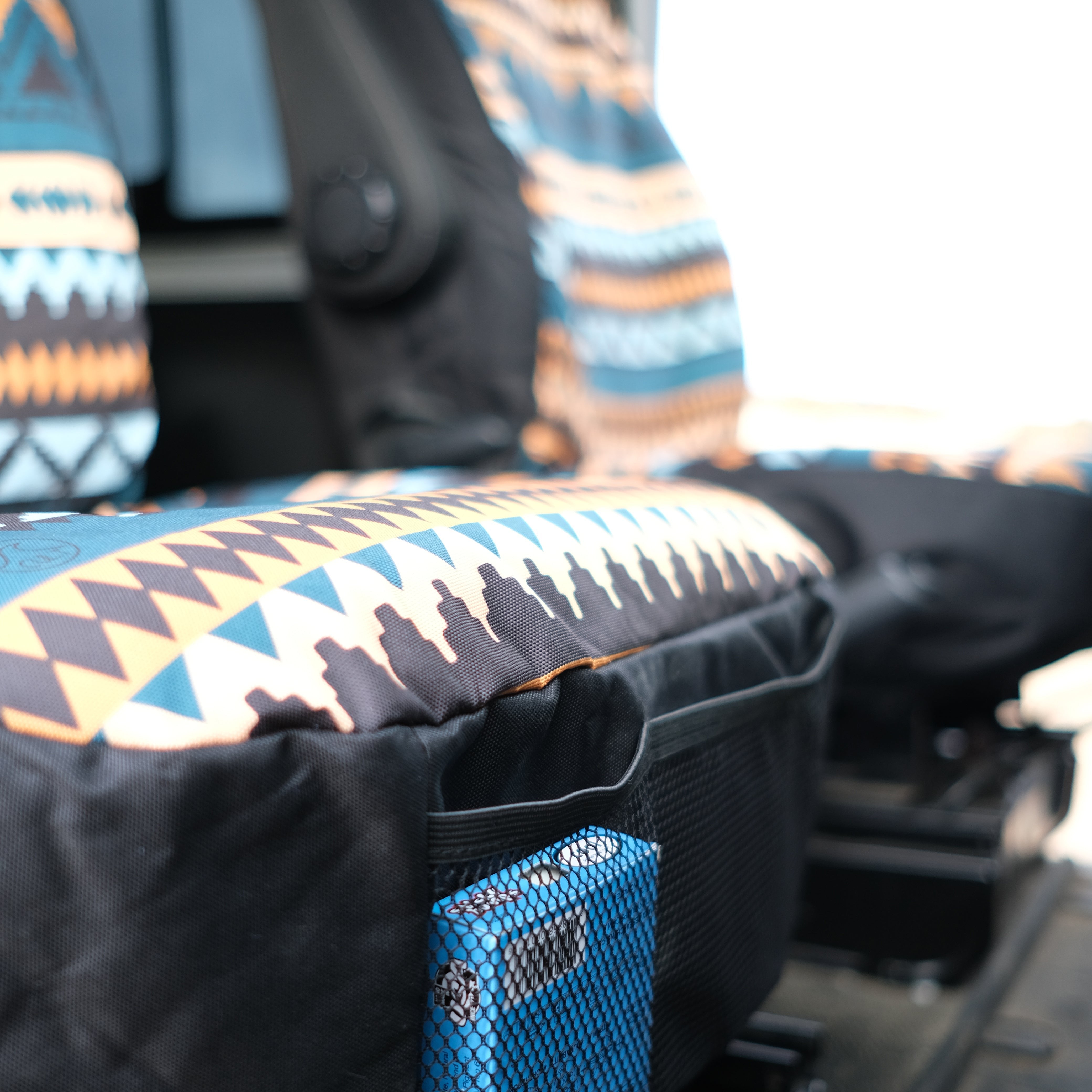 BDK Inca Aztec Tribal Pattern Front Car Seat Covers – Colorful Breathable Design