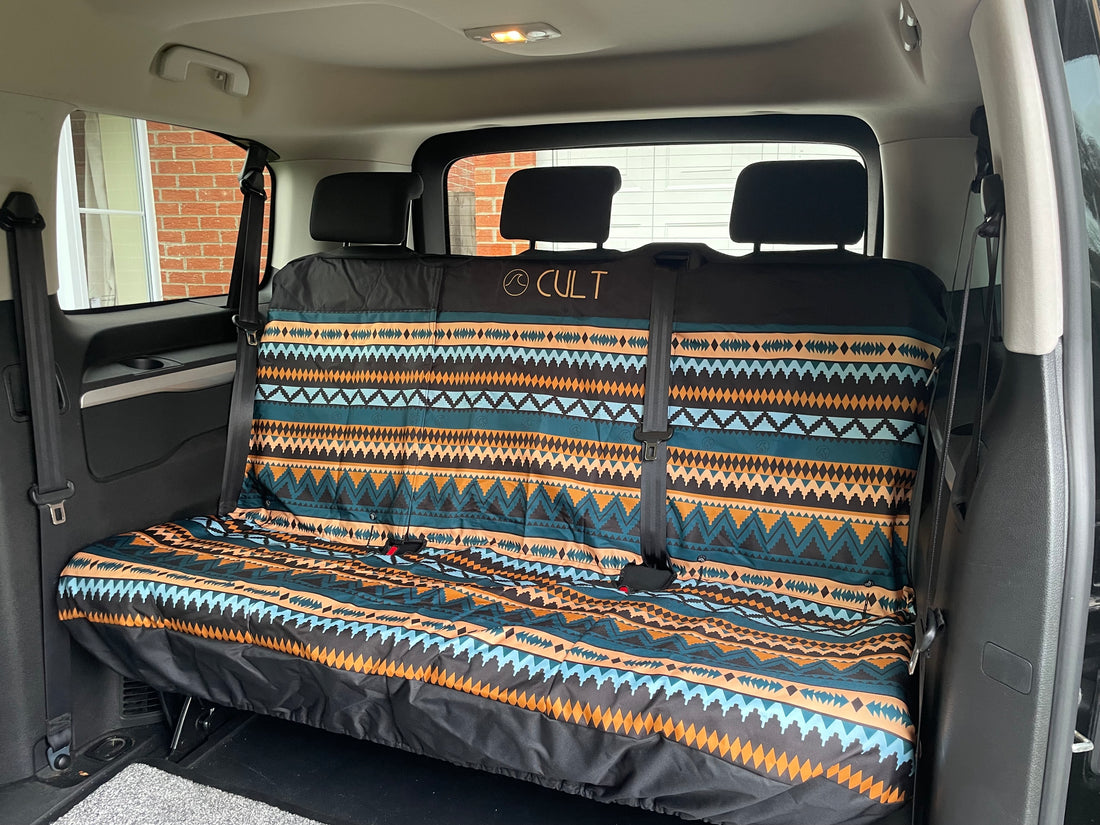 Triple Back seat cover AZTEC Black and White (Headrests not included)